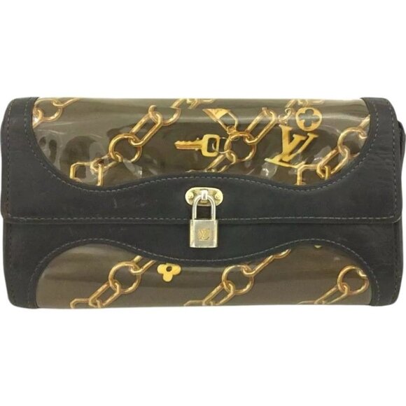 413220AX (X3) Louis Vuitton Wallet Long Brown Monogram Charms - Picture 1 of 9